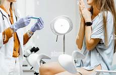 examination gynecologist alamy