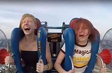 slingshot ride girl she passing shows faint hilarious warned friend their two declares died think just they way