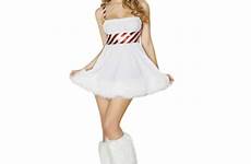 women costumes christmas sexy claus cosplay santa costume dress party fashion girl white