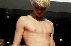 shirtless male boys blond muscular jock teen college young hot men beautiful blonde gay cute frat guys hunk beefcake 4x6
