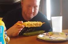corn man cob eats