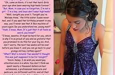 tg captions forced prom girl feminization transgender caps son date choose mommy board september so