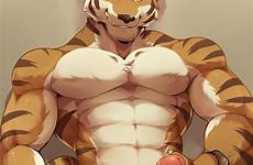 tiger furry male anthro muscular nude penis abs xxx pecs nsfw solo feline erection clothing irl only e621 respond edit