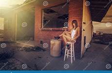 abandoned woman building grunge sexy preview