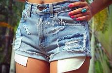 shorts denim high destroyed distressed waist ripped jean revisit later favorites item add listing etsy