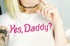daddy yes top shirt sexy crop pink women girl sissy baby white tee funny tshirt original print wants sarah clothing
