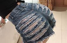shorts booty sexy jeans women ripped denim jean hole mini white high girl cute highwaisted hot summer nightclub fringe waist