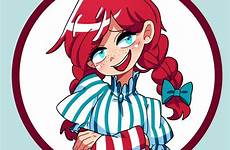 wendy wendys anime girl mascot smug hair logo shitposting trump twitter cartoon red meme food kym i2