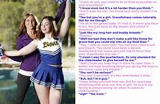 tg captions feminization cheerleading transgender