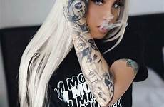 blonde tattoed inked tattooed tatoos