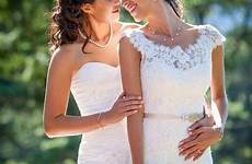 lesbian wedding dresses lgbt choose board two dress brides attire poses photography