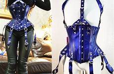 neck steel underbust corsets boned patent