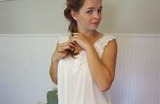 lingerie vintage nightgown babydoll 1950s 1950 50s white etsy stars