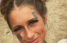piercings tattoogirl facial tattoosforgirl