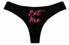 panties eat me panty bachelorette party slutty funny sexy thong bridal womens gift
