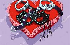 handcuffs valentines lash vector