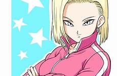 android 18 dragon ball super pink chris female suit anime girls outline pants absurdres re5 jacket background fan safebooru hair