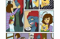 under upper au undertale deviantart ch2 page5 tail comic comics undyne sans artist saved