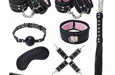 bdsm sex set handcuffs bondage adult collar pcs slave whip restraint fetish leather game toy couple