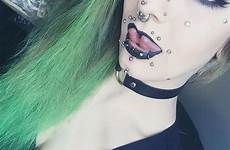 piercings piercing dermal haircolor