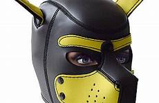 puppy hundemaske neopren maske masken neoprene hunde fetisch petplay kopfmaske hund diverse farben terginum