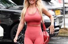 christine mcguinness gym tights workout cheshire gear tight her leaves slips outside into toned coral figure she sexy paddy husband