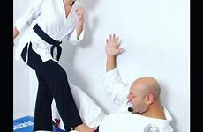 ballbusting karate martial kicked fights heels