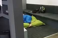 couple caught sex camera under blanket public act room middle inside moment wednesday campus passion spontaneous beanbag sprawled seen they