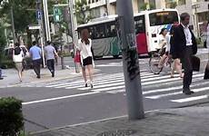 japanese street sexy girl walk down