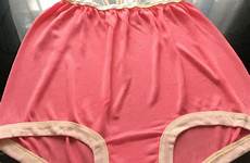 granny panties panty girdles vintage pink nylon etsy gusset deadstock
