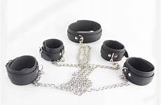 sex harness chain cuffs handcuffs ankle restraints slave collar bdsm bondage neck leather kit hand