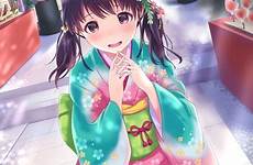 anime girls girl yukata アニメ kimono choose board sexy her