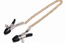 nipple jewelry body clamps clips chain erotic metal gold women