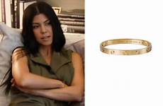bracelet kourtney gold kuwtk kardashian season episode keeping bracelets cartier wears kardashians cat visit screw week celebrities