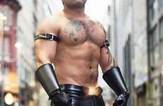 leather cops gay men muscle man pants hairy mens sexy tumblr rubber choose board chest