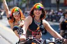 lesbian dykes bikes gay pride photography