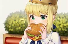 burger saber artoria konachan