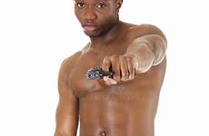 gun man thug american hand afro stock standing african