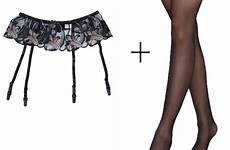 garter belts women garters sexy stocking set lady clothing embroidery floral female underwear