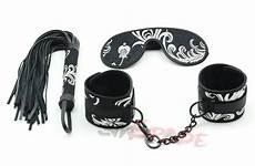 handcuffs restraints blindfold whip flogger restraint velvet leather
