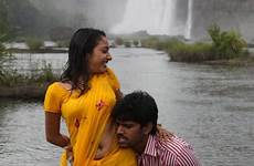 navel wet kissing saree yellow stills movie maya unni show hot