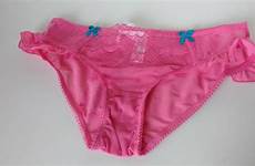 panties pink knickers rise cheeky candy low ruffle frilly pretty underwear sheer brief bikini lace cotton