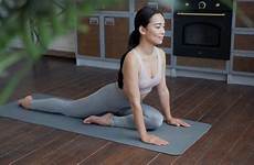 yoga asian woman doing namaste stretching pose practicing healthy gesture stock storyblocks