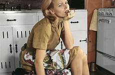 housewife housewives wife vintage women 1960 retro sitting