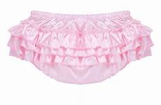 ruffled frilly thong bloomers skirted chictry satin bloomer crossdress