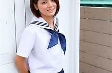 tsubasa akimoto japanese idol gravure school sexy short uniform girl student hairs fashion measurements