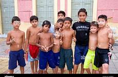 brazil boys brazilian manaus alamy group shopping cart