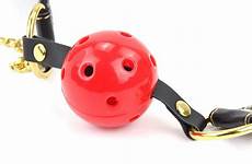 toys sex gag ball mouth leather open red adult bondage restraints oral fixation couples dhgate