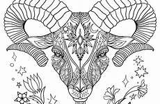 coloring aries pages zodiac printable signs adult adults coloringgarden pdf printables colouring gemini ram sign color drawing print astrology book