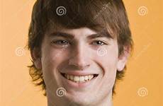 male brunette smiling stock brown